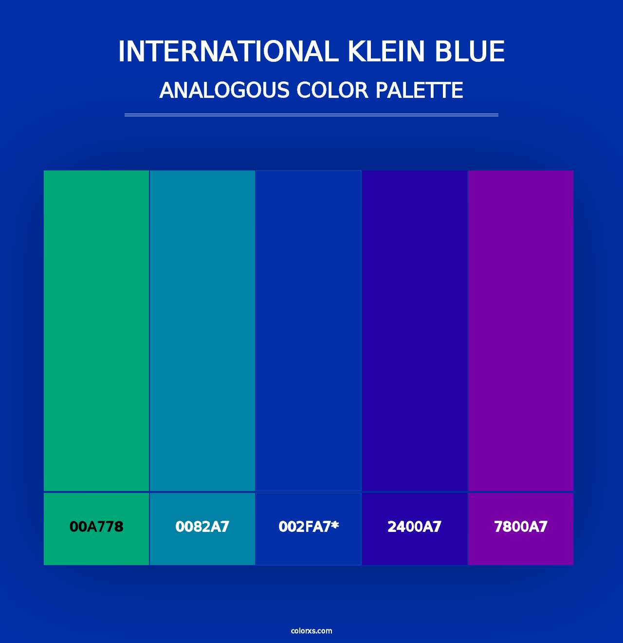 International Klein Blue - Analogous Color Palette