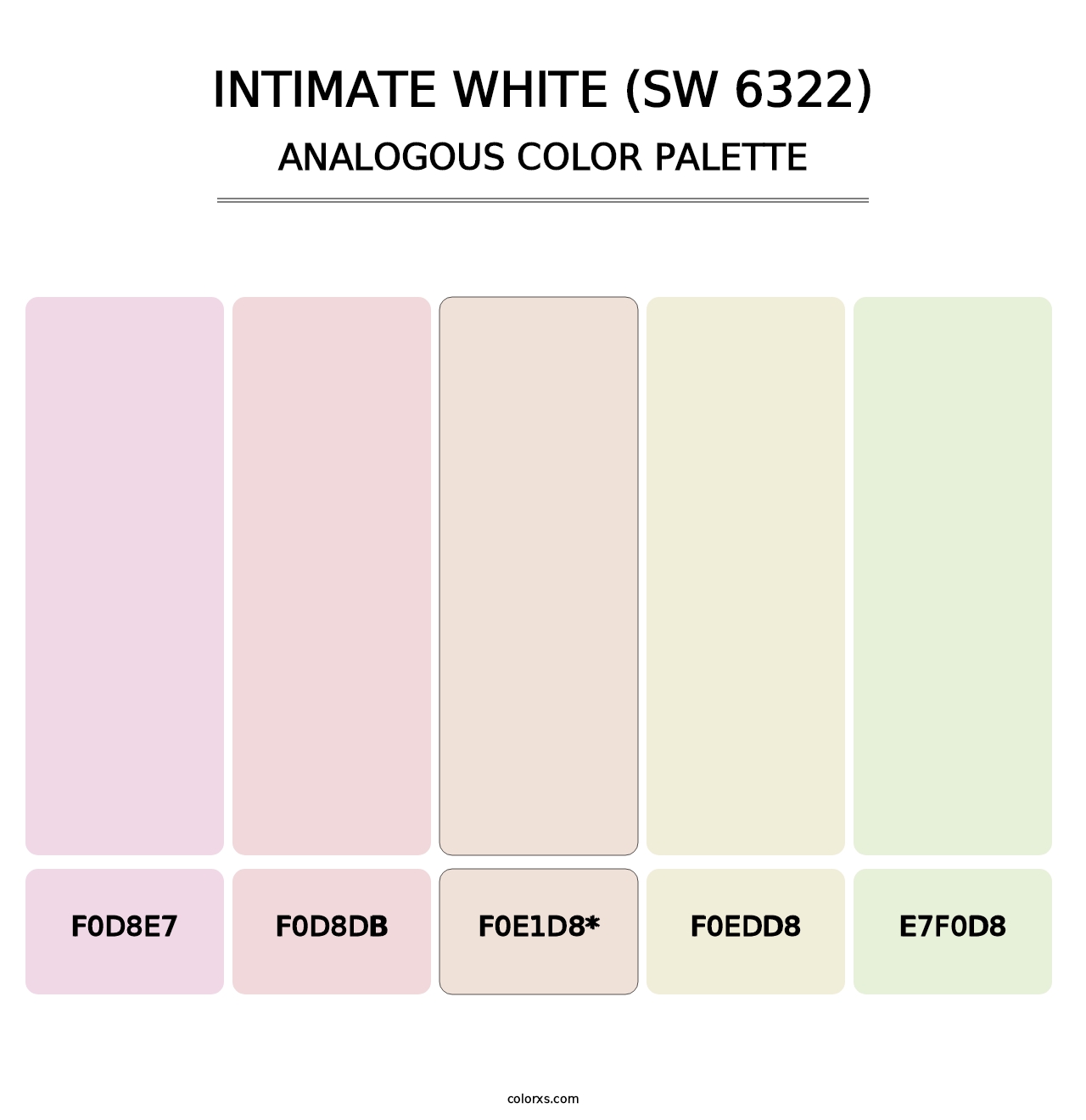 Intimate White (SW 6322) - Analogous Color Palette