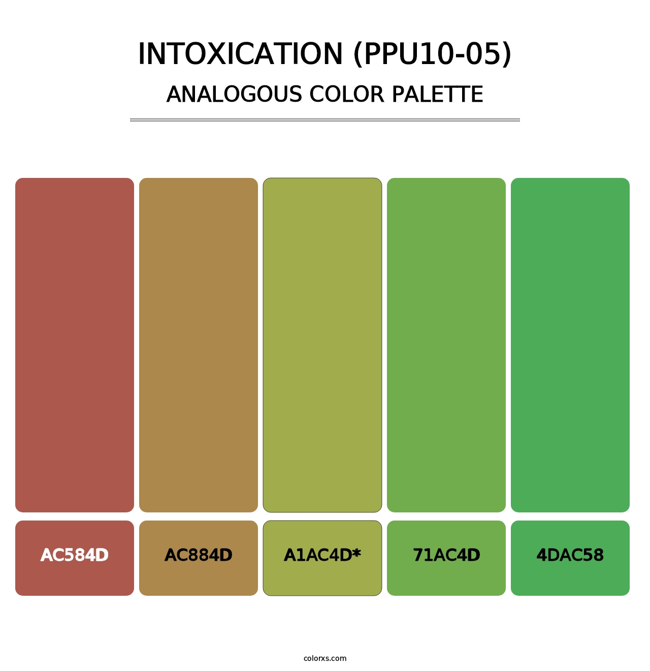 Intoxication (PPU10-05) - Analogous Color Palette