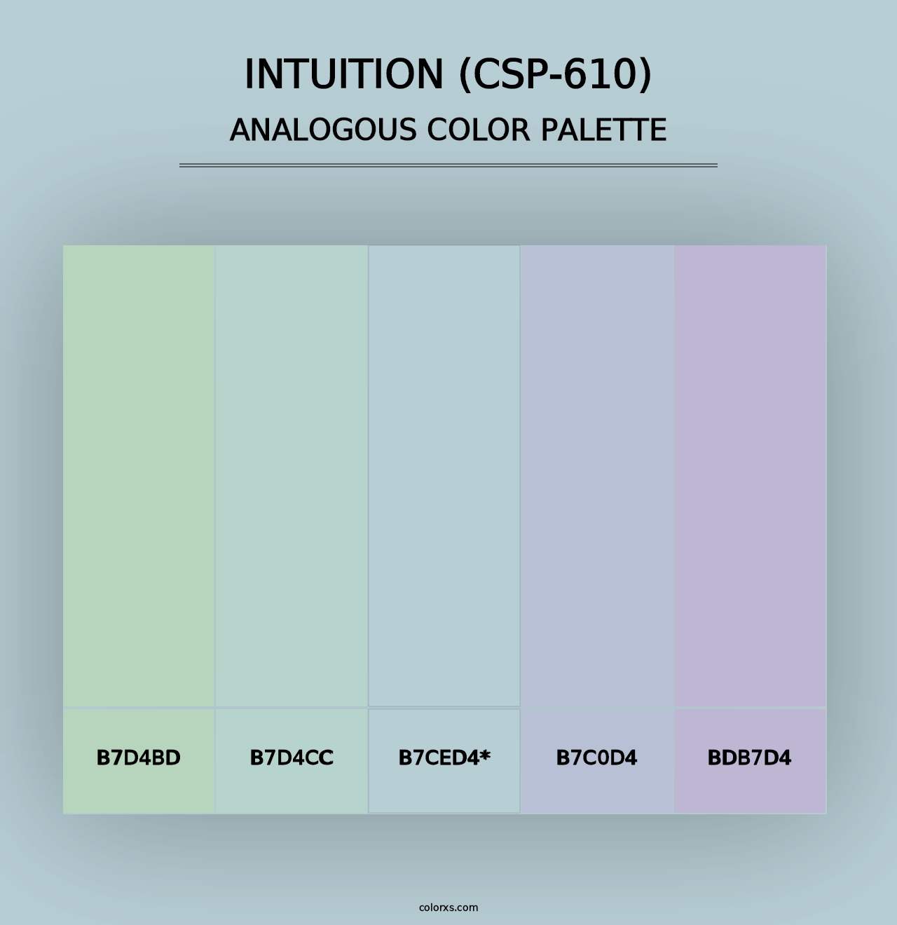 Intuition (CSP-610) - Analogous Color Palette