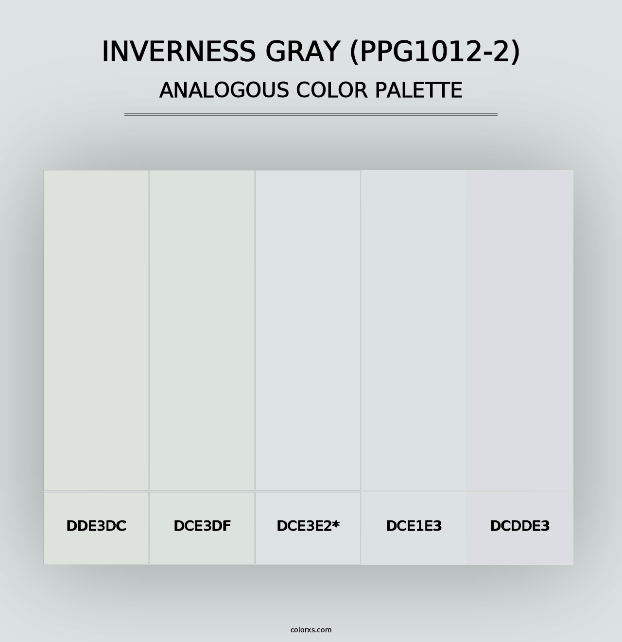 Inverness Gray (PPG1012-2) - Analogous Color Palette