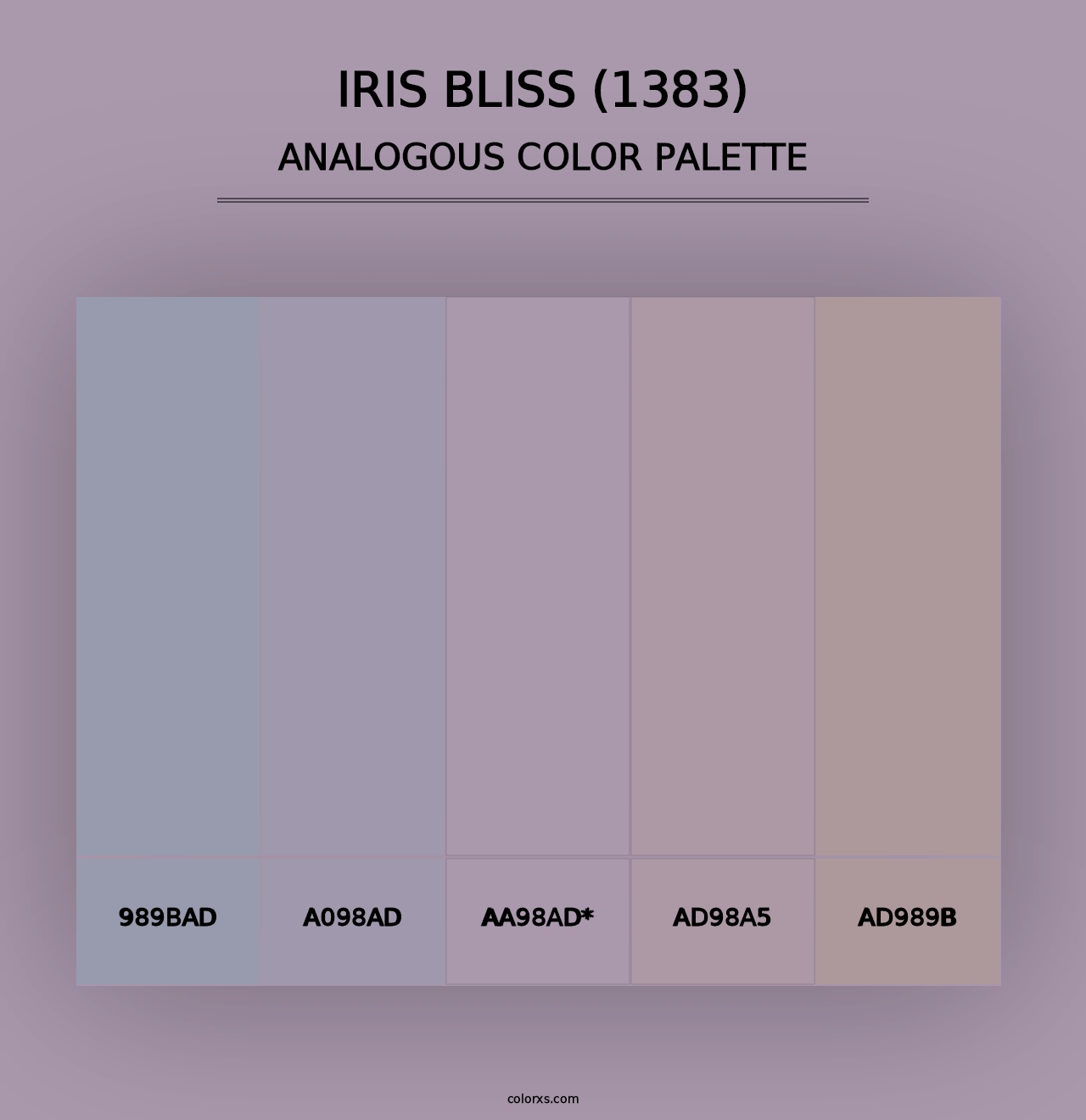 Iris Bliss (1383) - Analogous Color Palette