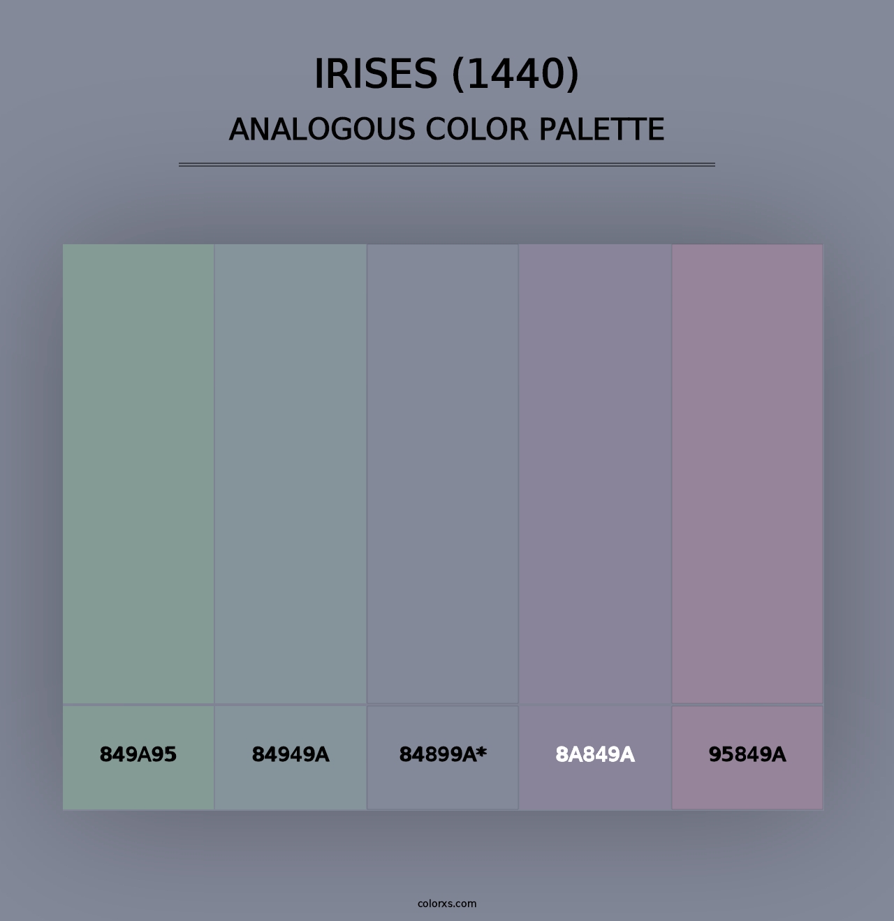 Irises (1440) - Analogous Color Palette