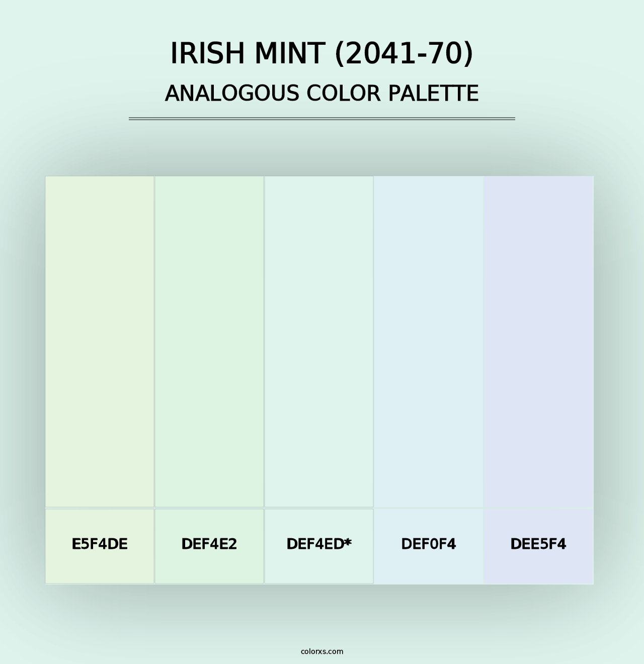 Irish Mint (2041-70) - Analogous Color Palette