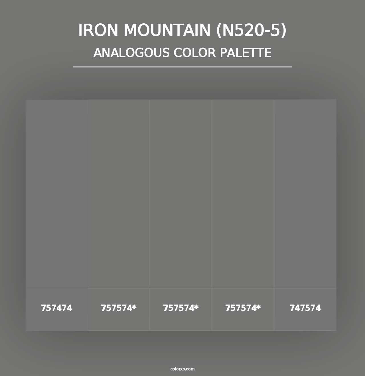 Iron Mountain (N520-5) - Analogous Color Palette