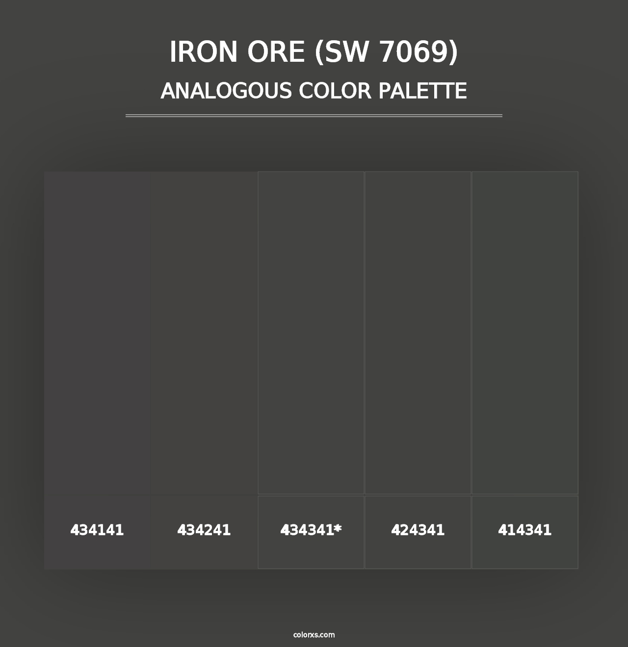 Iron Ore (SW 7069) - Analogous Color Palette