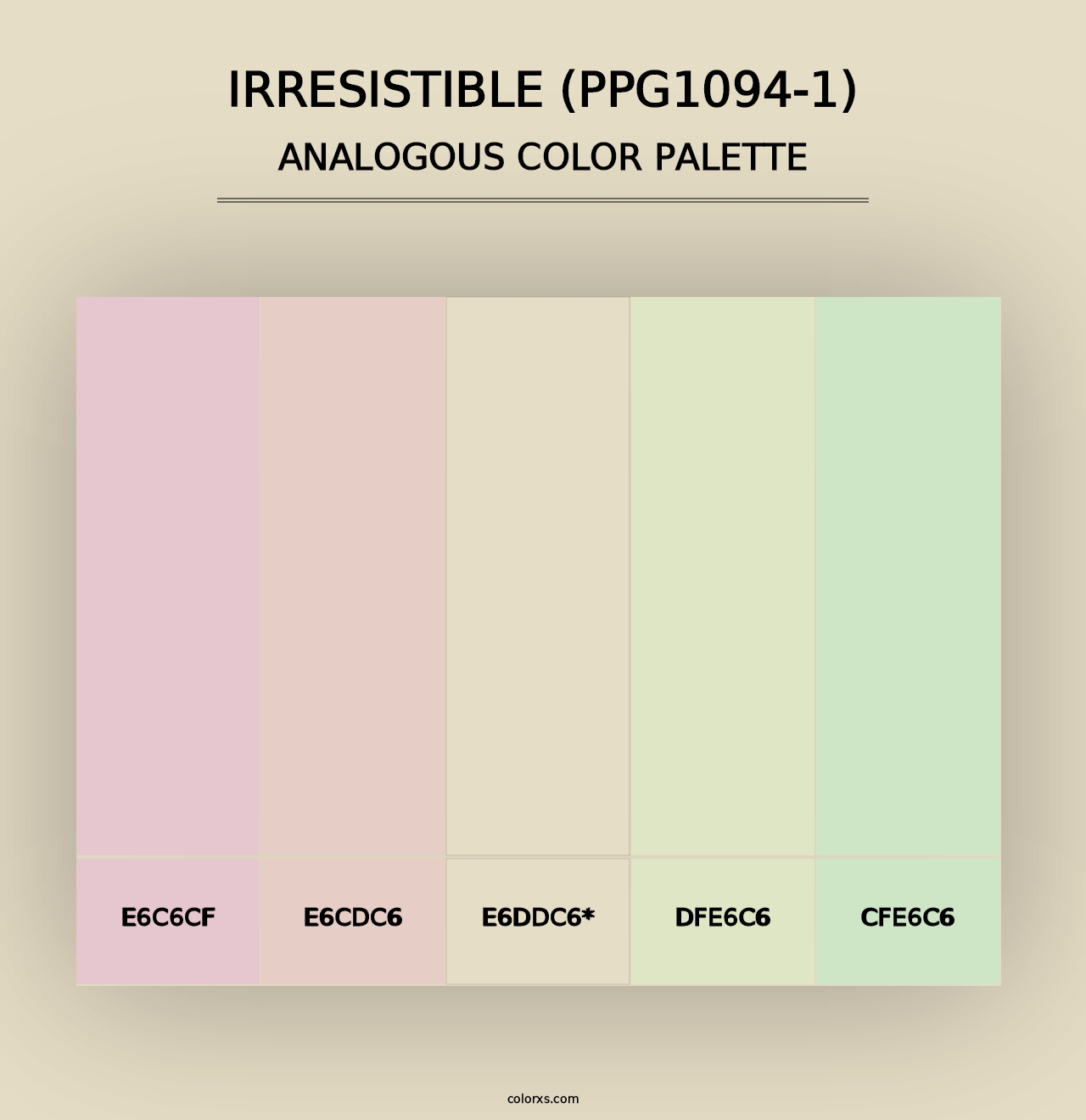 Irresistible (PPG1094-1) - Analogous Color Palette