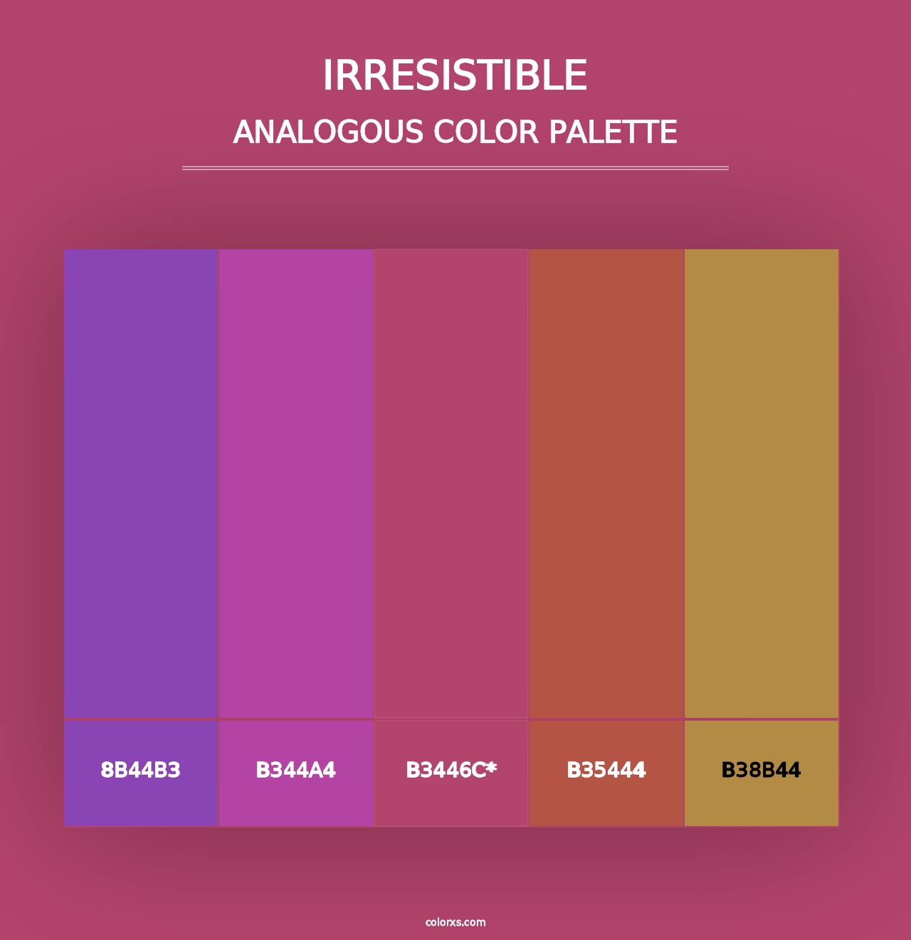 Irresistible - Analogous Color Palette