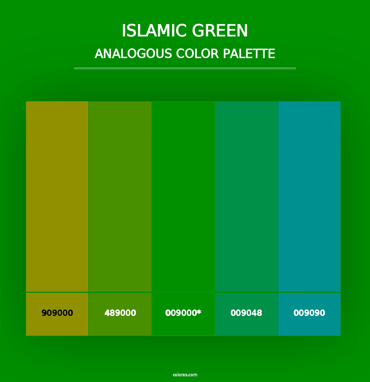 Islamic Green - Analogous Color Palette