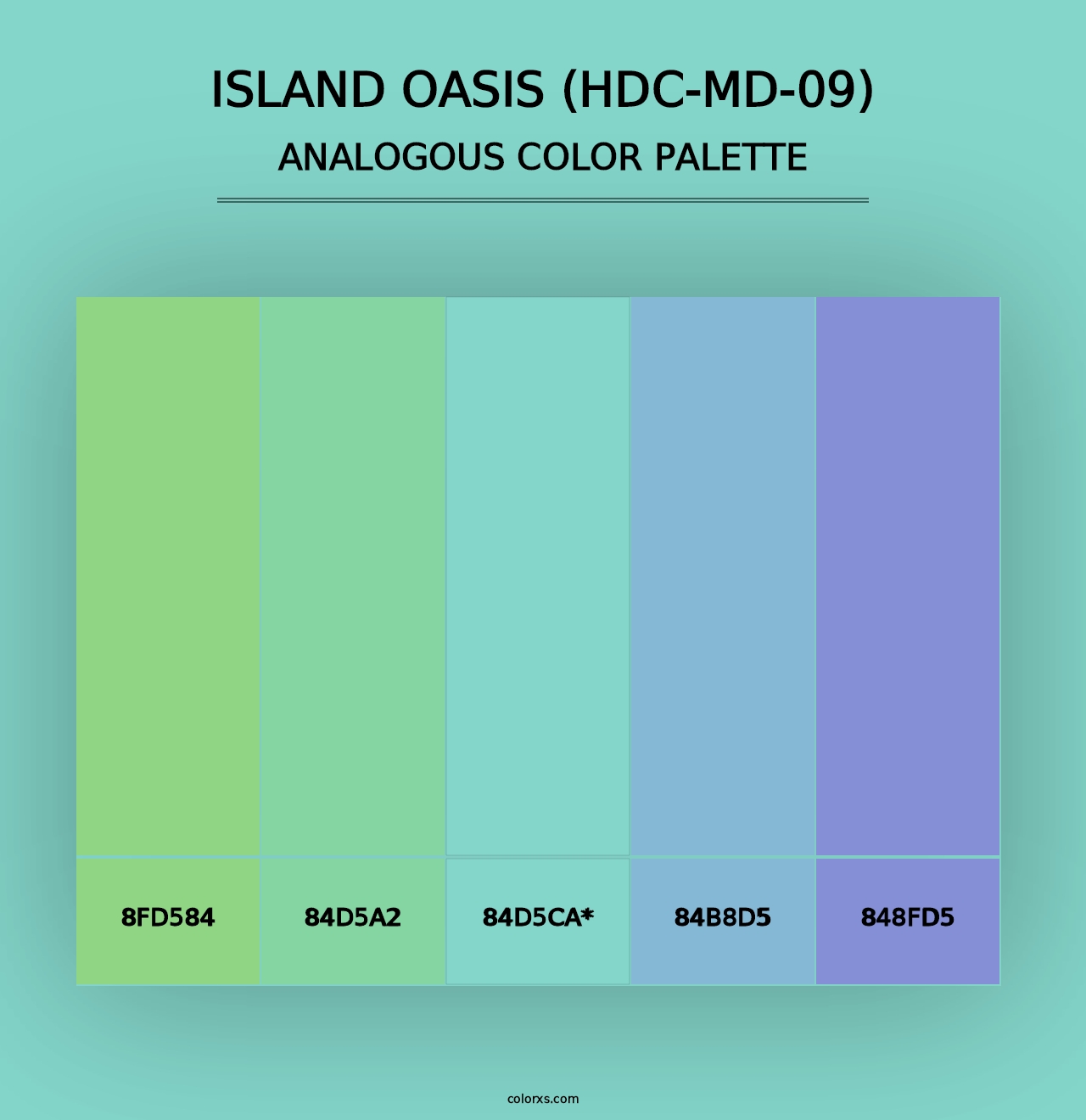 Island Oasis (HDC-MD-09) - Analogous Color Palette