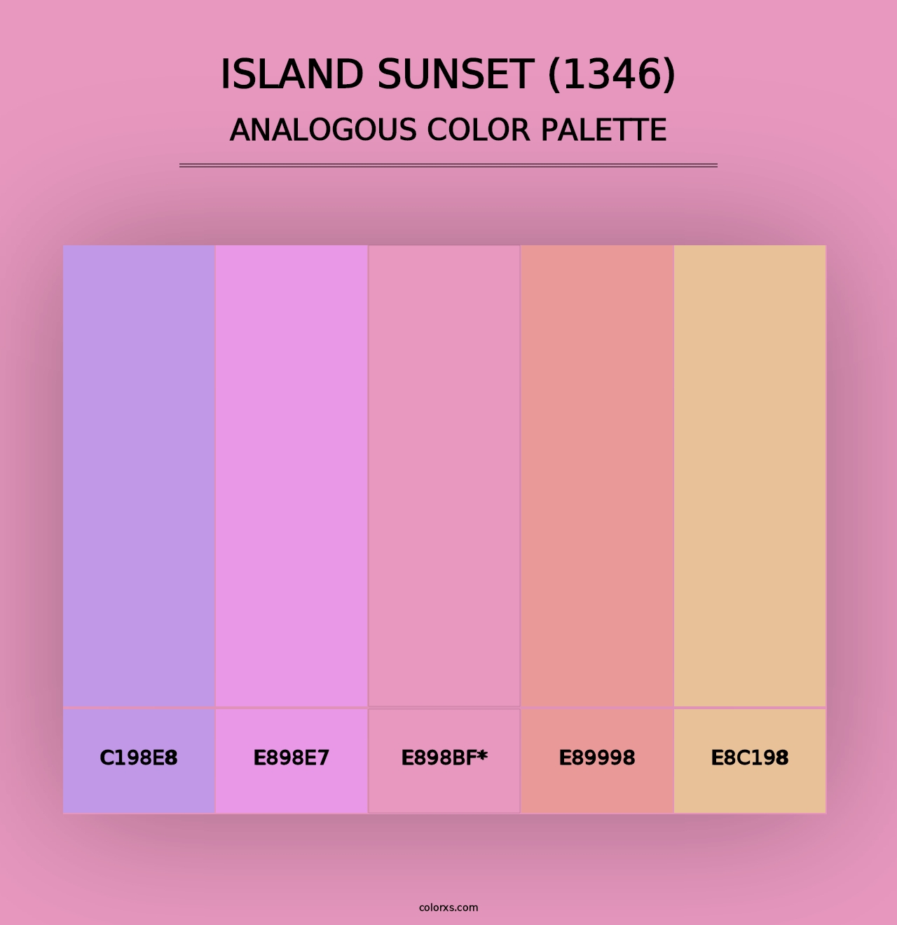 Island Sunset (1346) - Analogous Color Palette