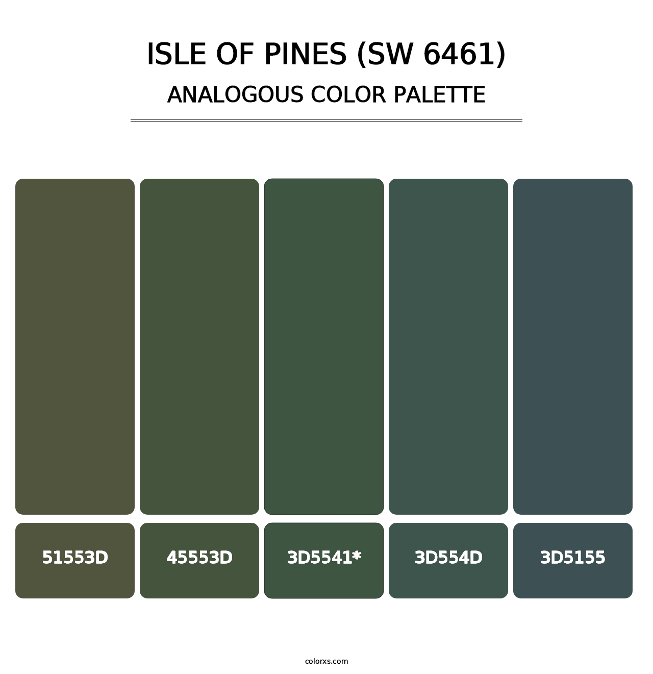 Isle of Pines (SW 6461) - Analogous Color Palette