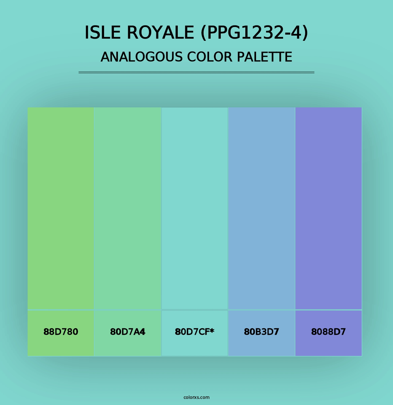 Isle Royale (PPG1232-4) - Analogous Color Palette