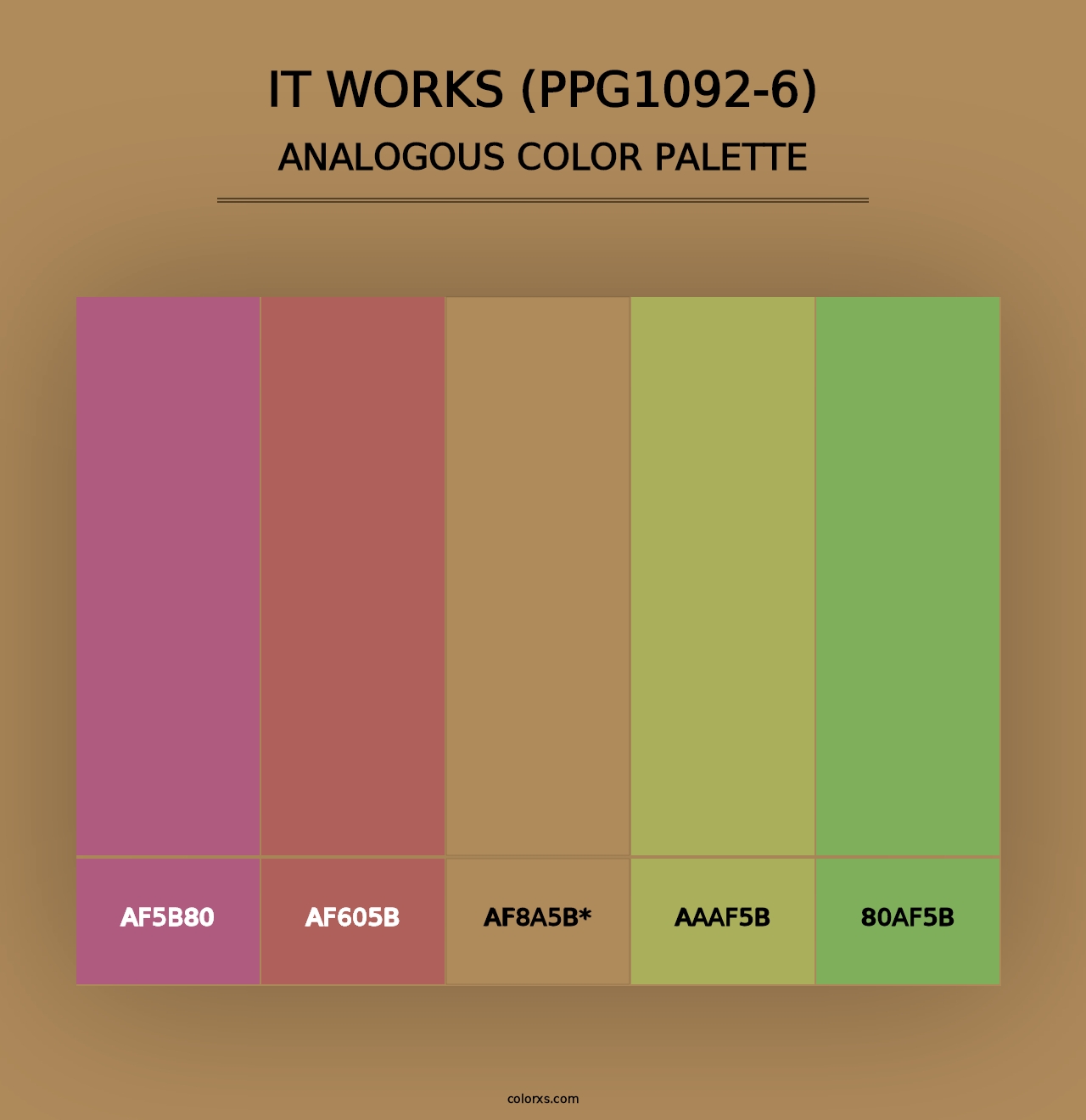 It Works (PPG1092-6) - Analogous Color Palette