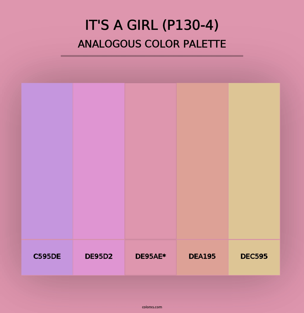 It'S A Girl (P130-4) - Analogous Color Palette