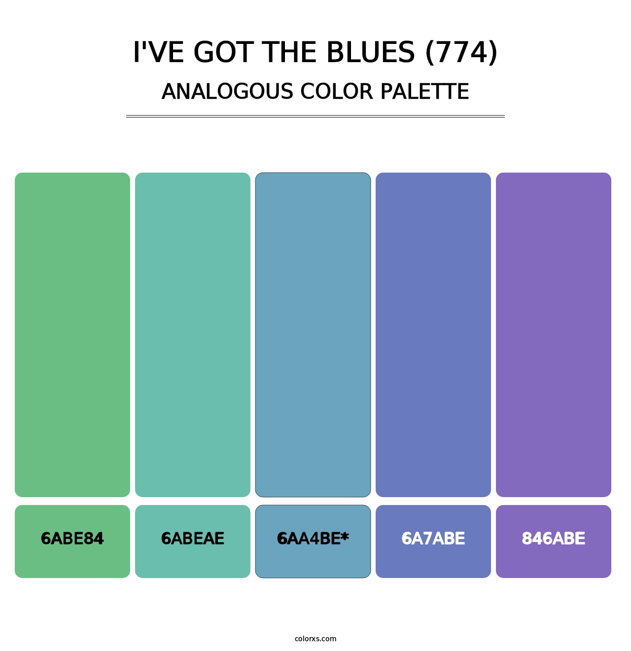 I've Got the Blues (774) - Analogous Color Palette