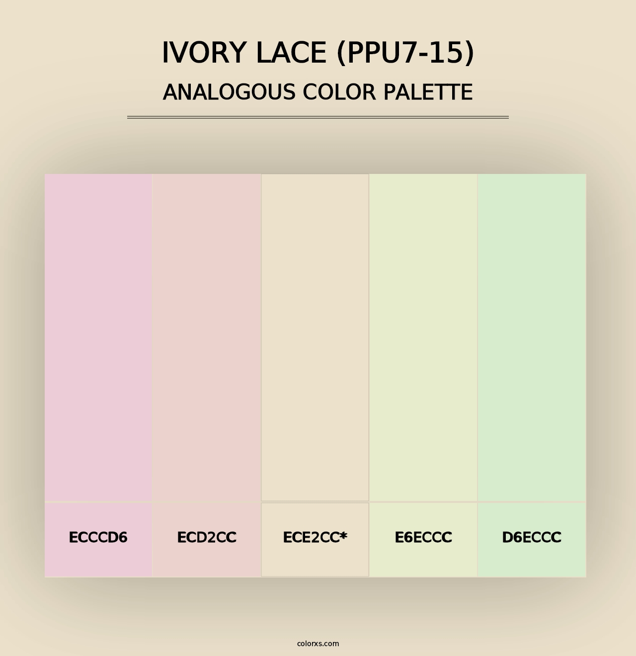 Ivory Lace (PPU7-15) - Analogous Color Palette