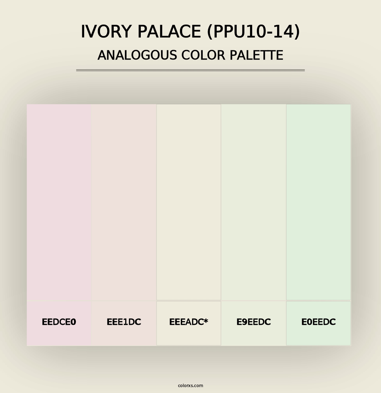 Ivory Palace (PPU10-14) - Analogous Color Palette