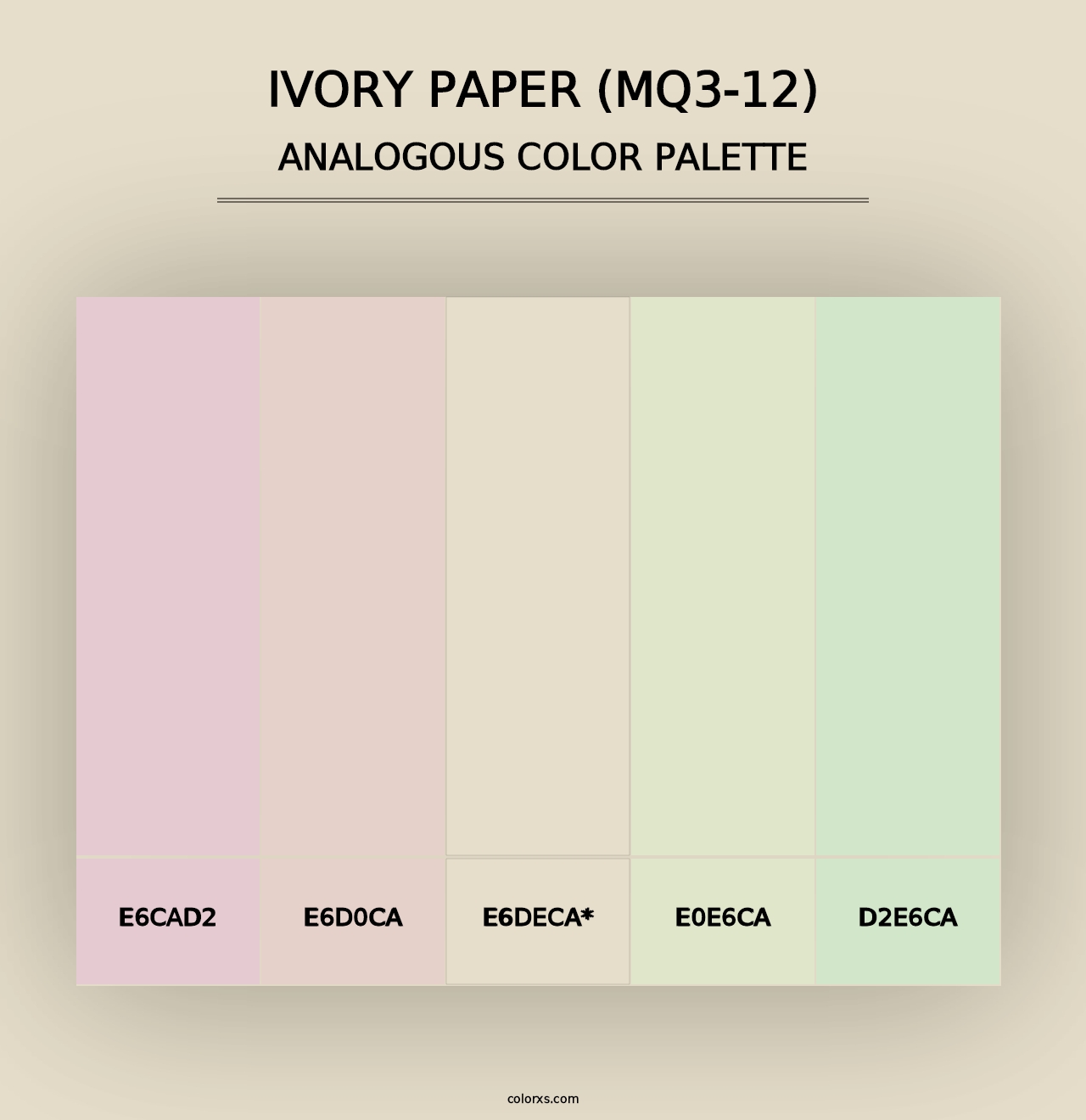 Ivory Paper (MQ3-12) - Analogous Color Palette