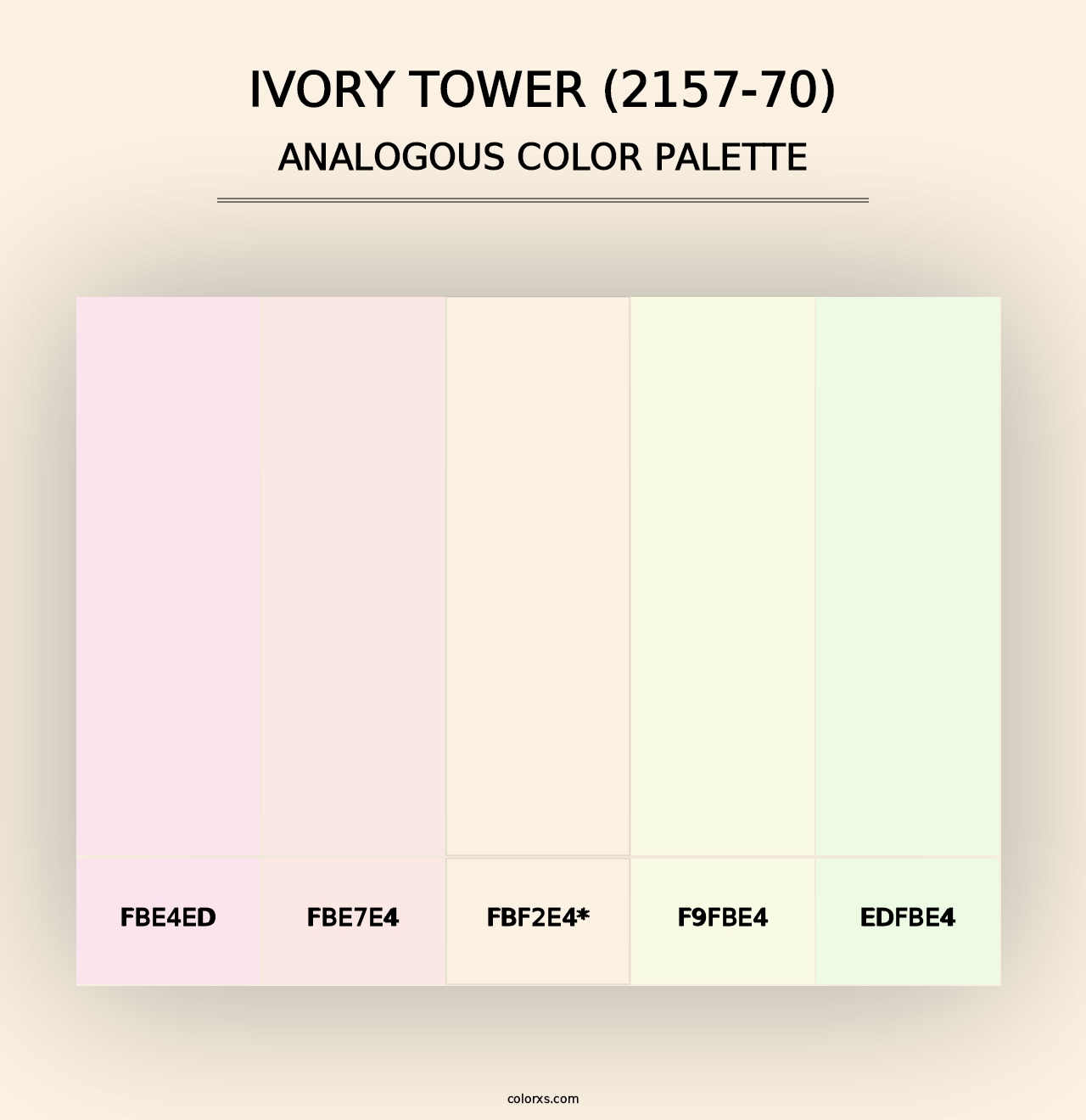 Ivory Tower (2157-70) - Analogous Color Palette