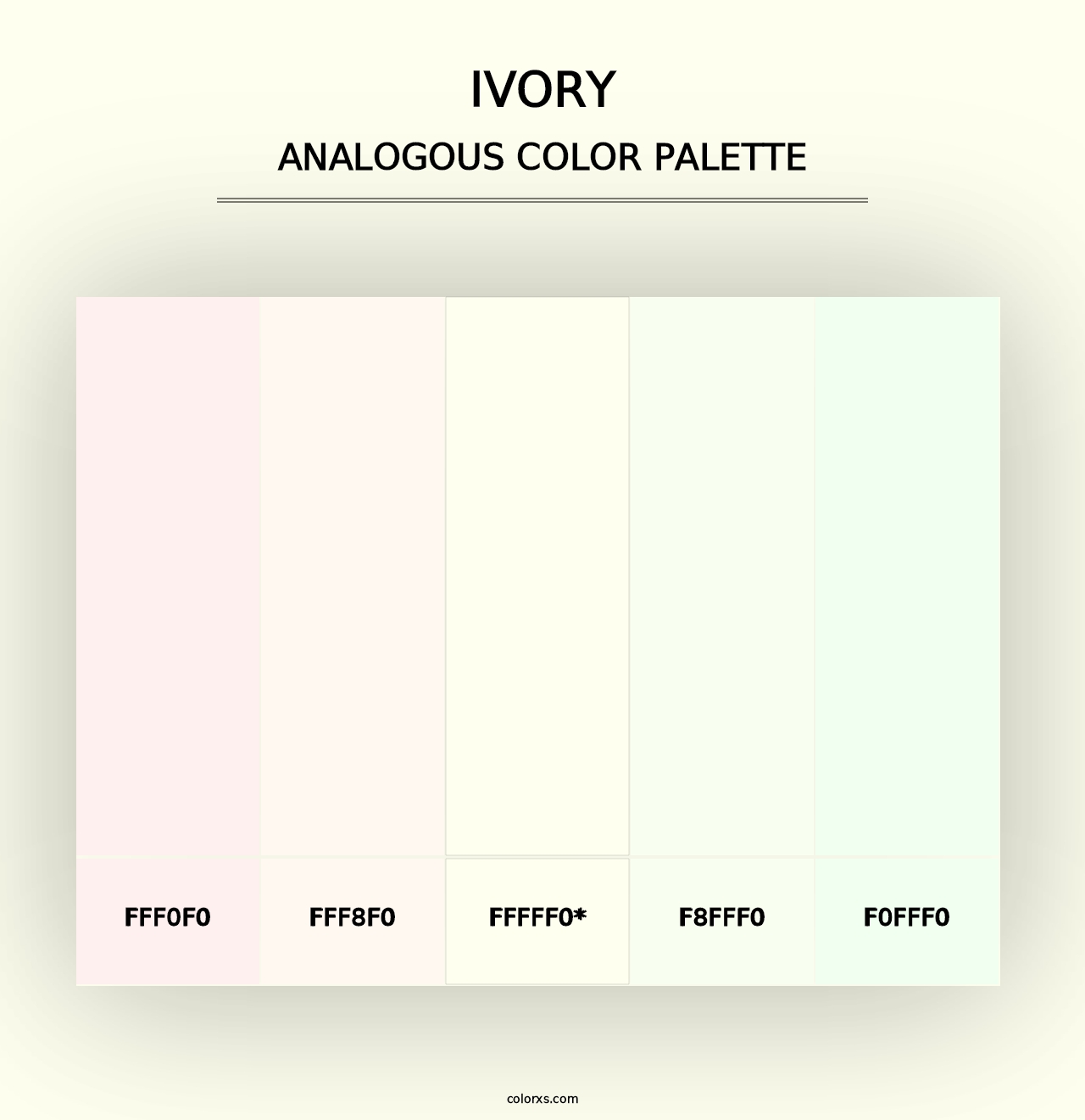 Ivory - Analogous Color Palette