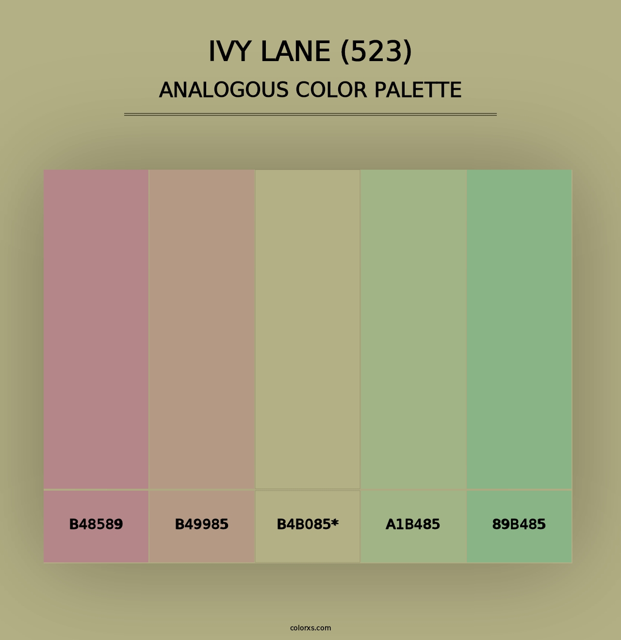 Ivy Lane (523) - Analogous Color Palette