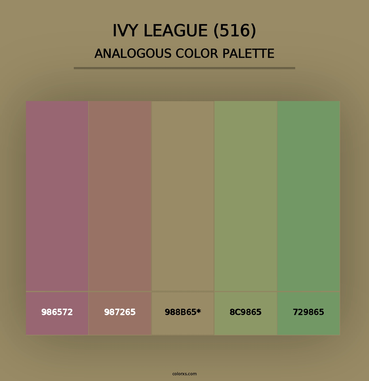 Ivy League (516) - Analogous Color Palette