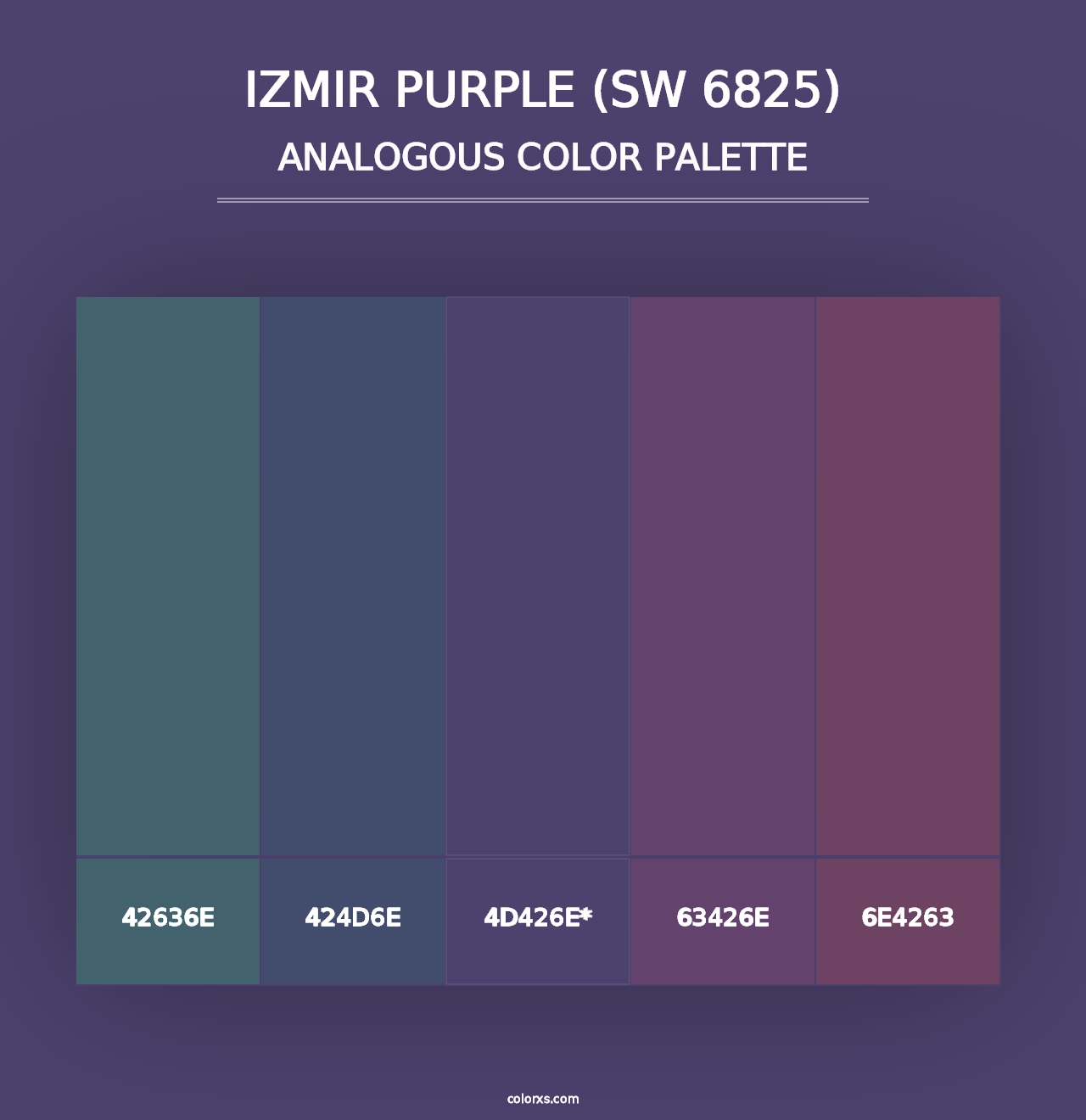 Izmir Purple (SW 6825) - Analogous Color Palette