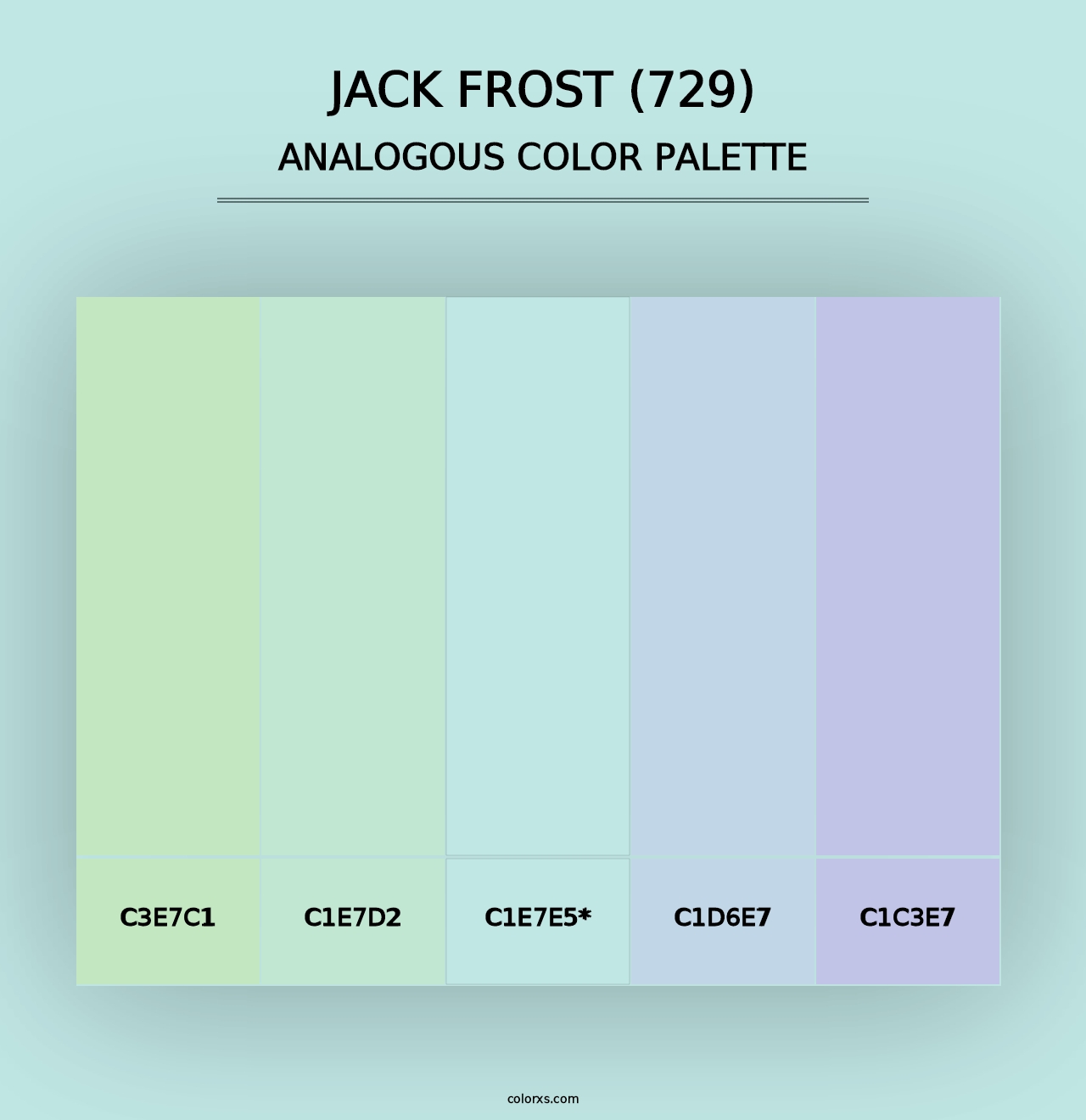 Jack Frost (729) - Analogous Color Palette