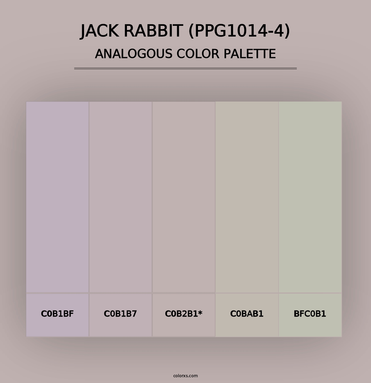 Jack Rabbit (PPG1014-4) - Analogous Color Palette