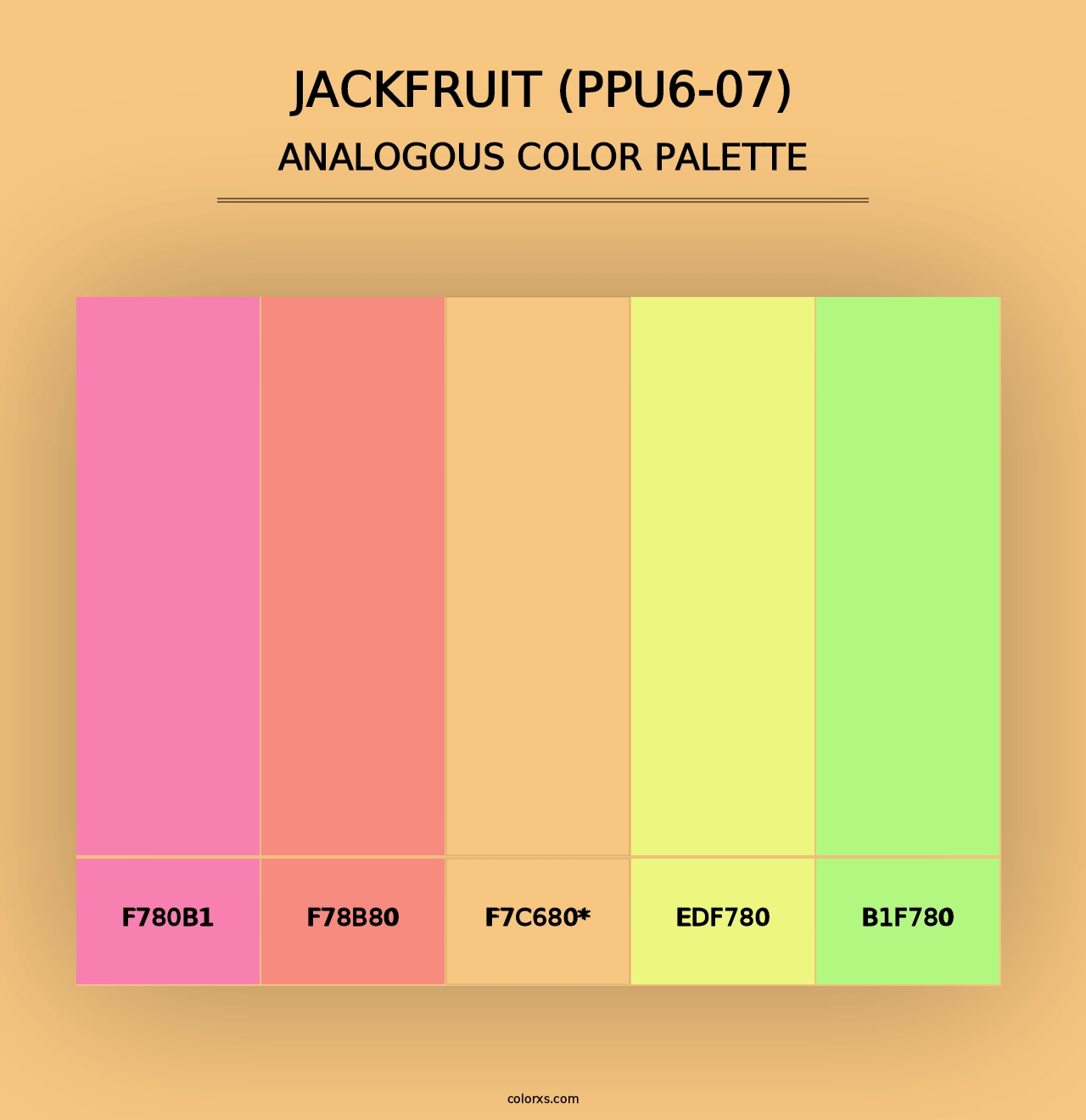 Jackfruit (PPU6-07) - Analogous Color Palette