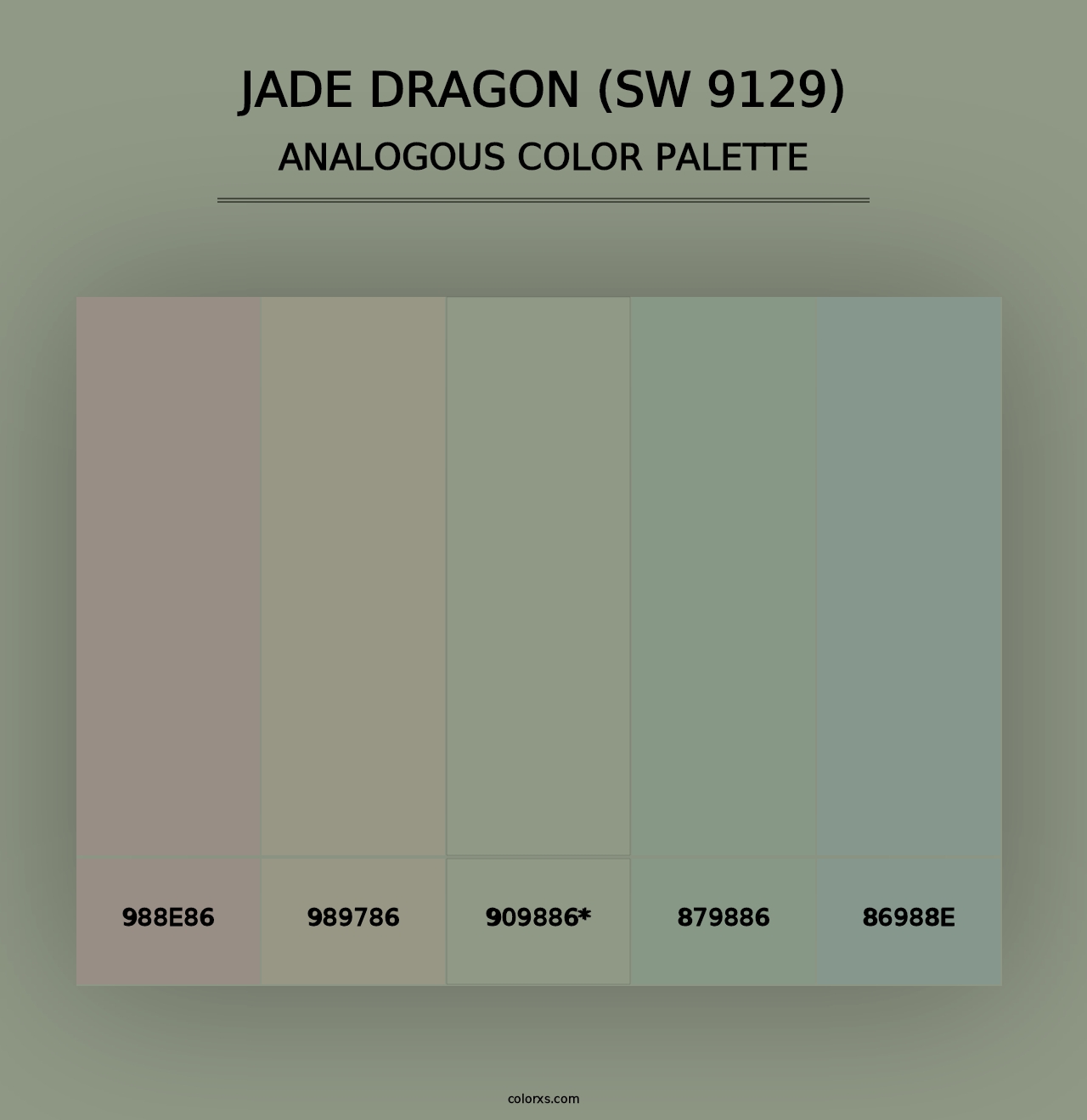 Jade Dragon (SW 9129) - Analogous Color Palette