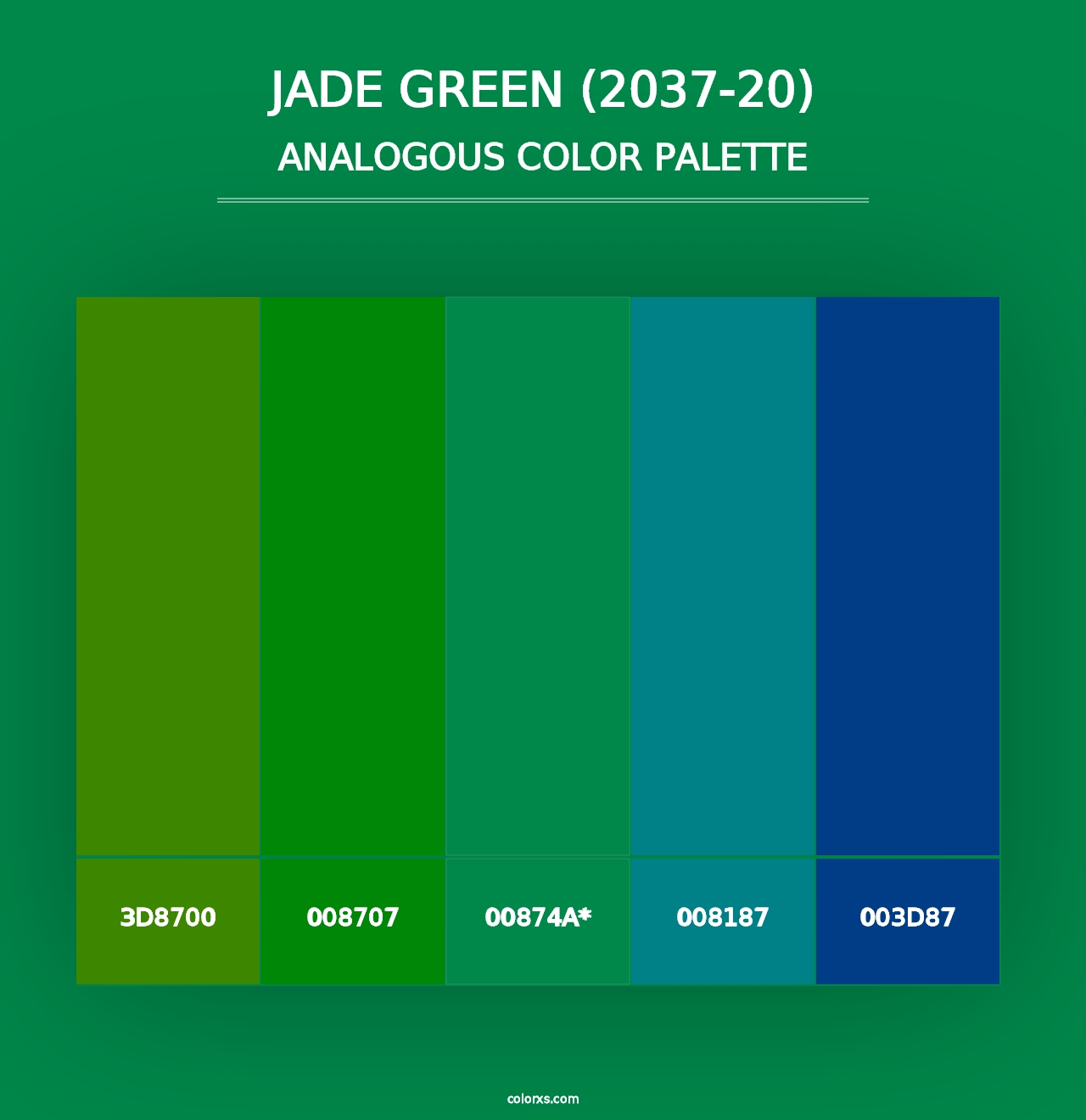 Jade Green (2037-20) - Analogous Color Palette