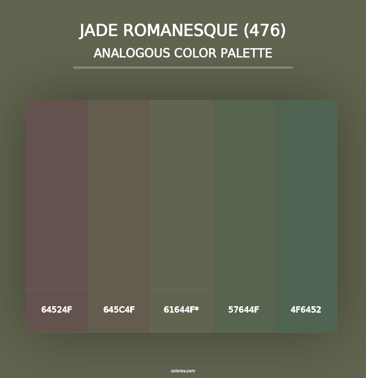 Jade Romanesque (476) - Analogous Color Palette