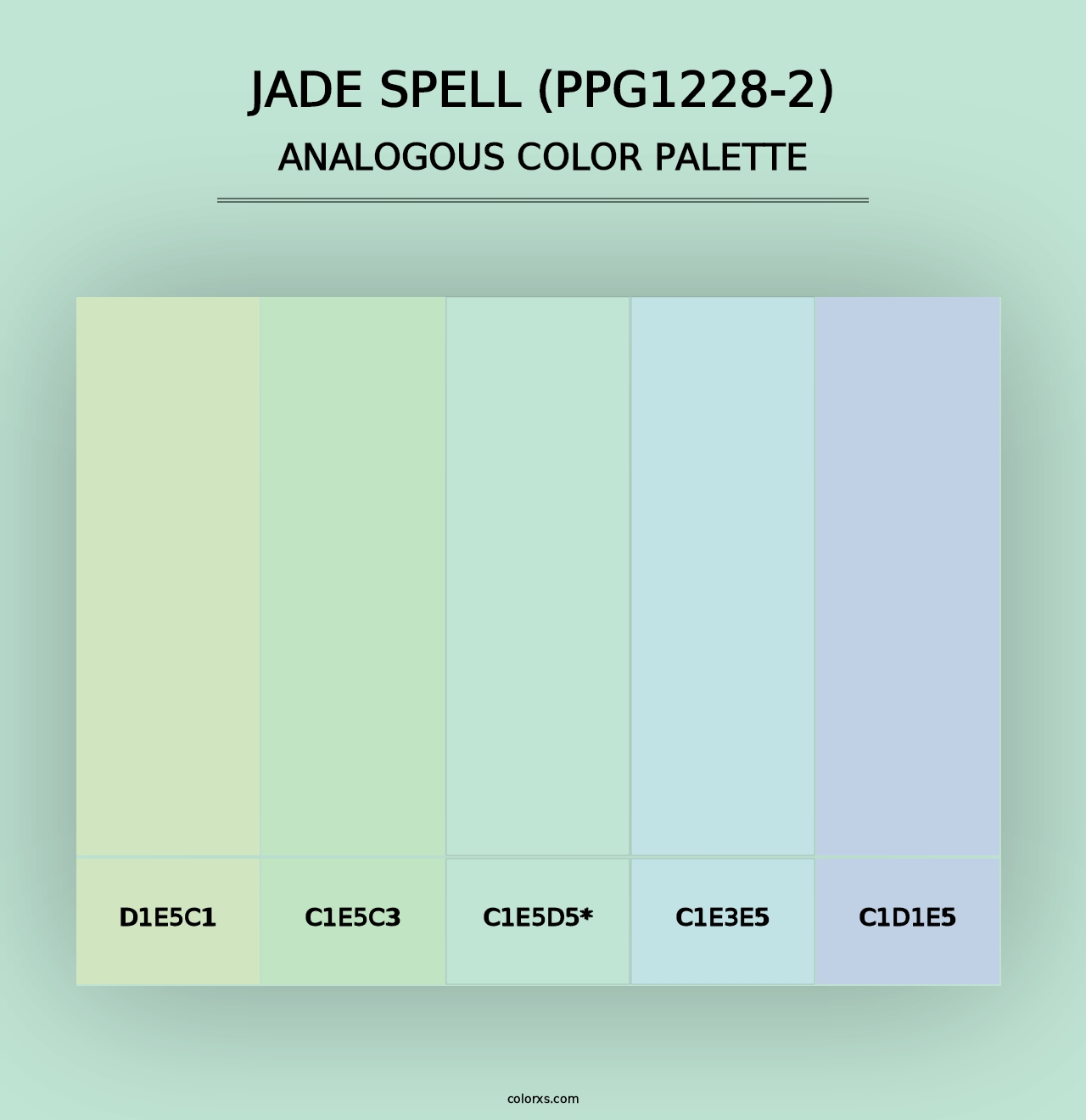 Jade Spell (PPG1228-2) - Analogous Color Palette