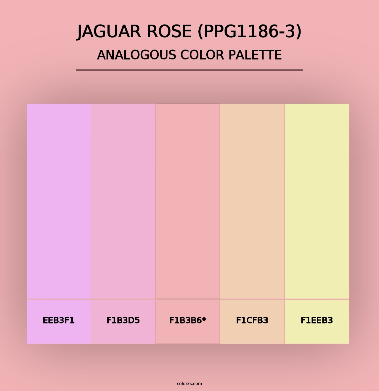 Jaguar Rose (PPG1186-3) - Analogous Color Palette