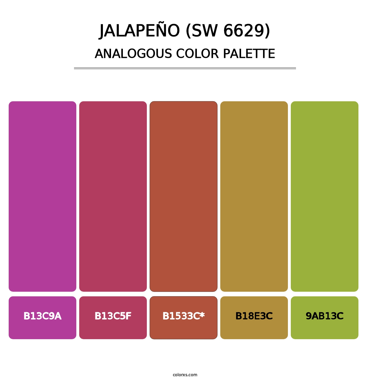 Jalapeño (SW 6629) - Analogous Color Palette