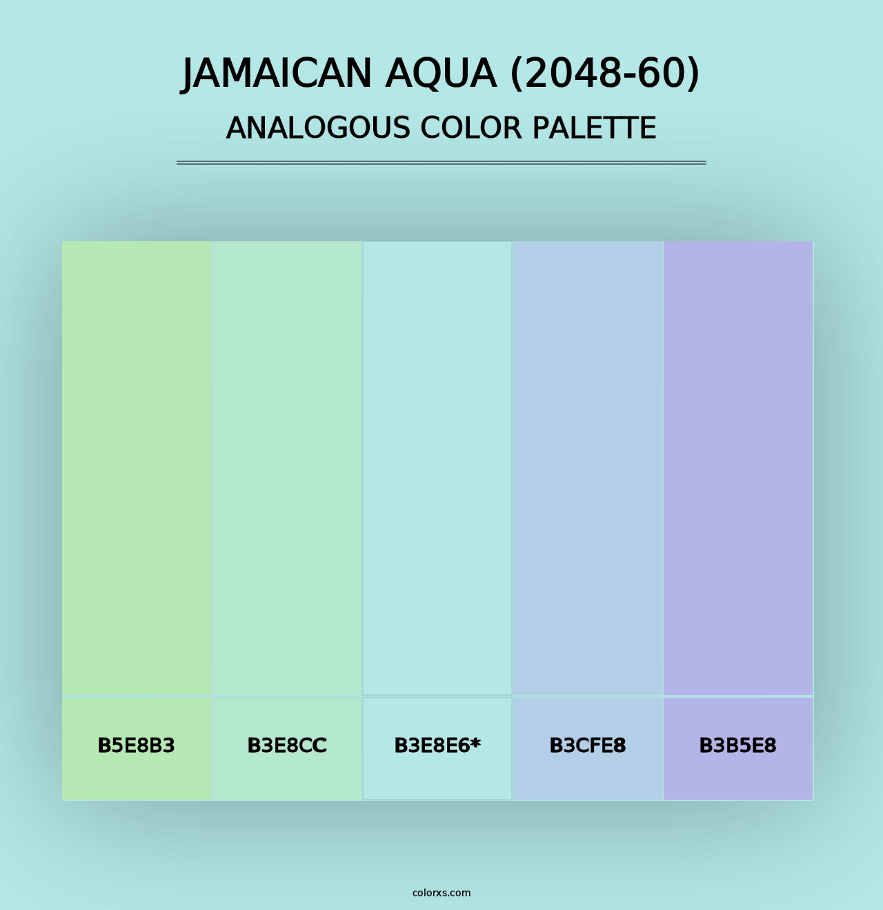 Jamaican Aqua (2048-60) - Analogous Color Palette