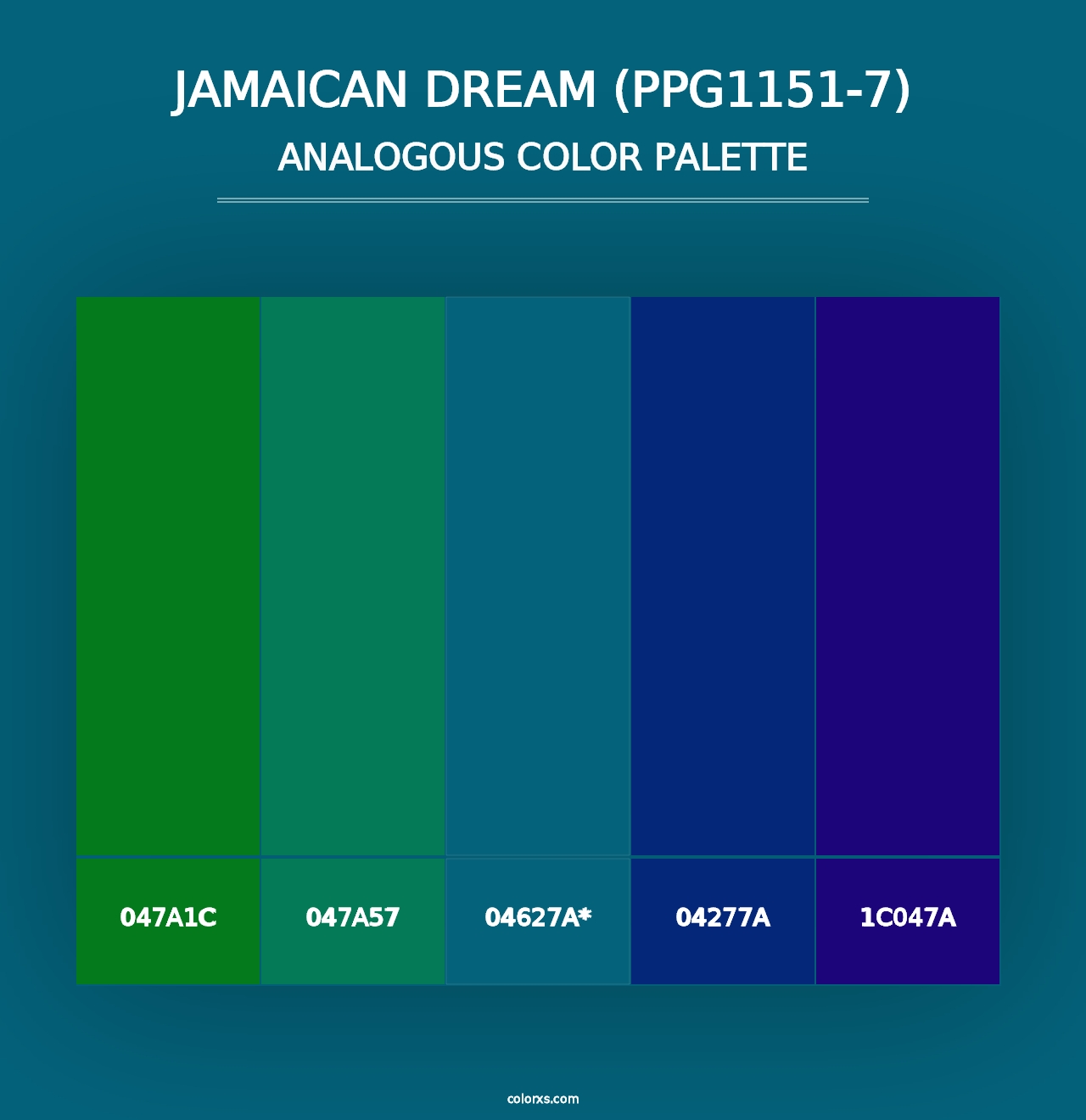 Jamaican Dream (PPG1151-7) - Analogous Color Palette