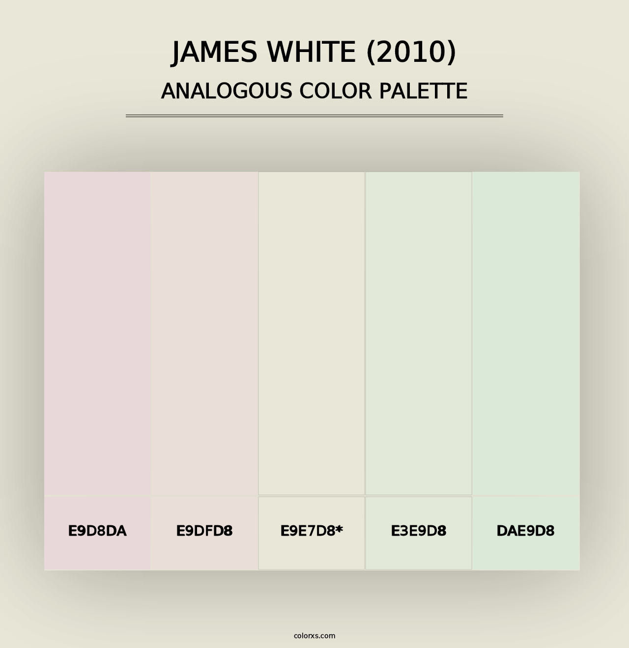 James White (2010) - Analogous Color Palette