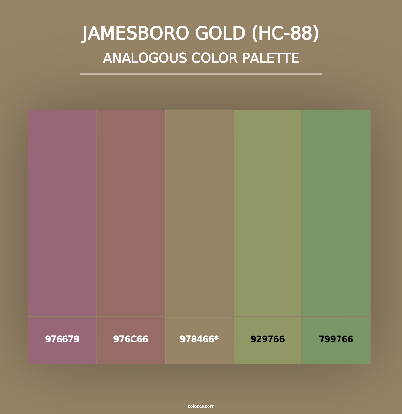 Jamesboro Gold (HC-88) - Analogous Color Palette