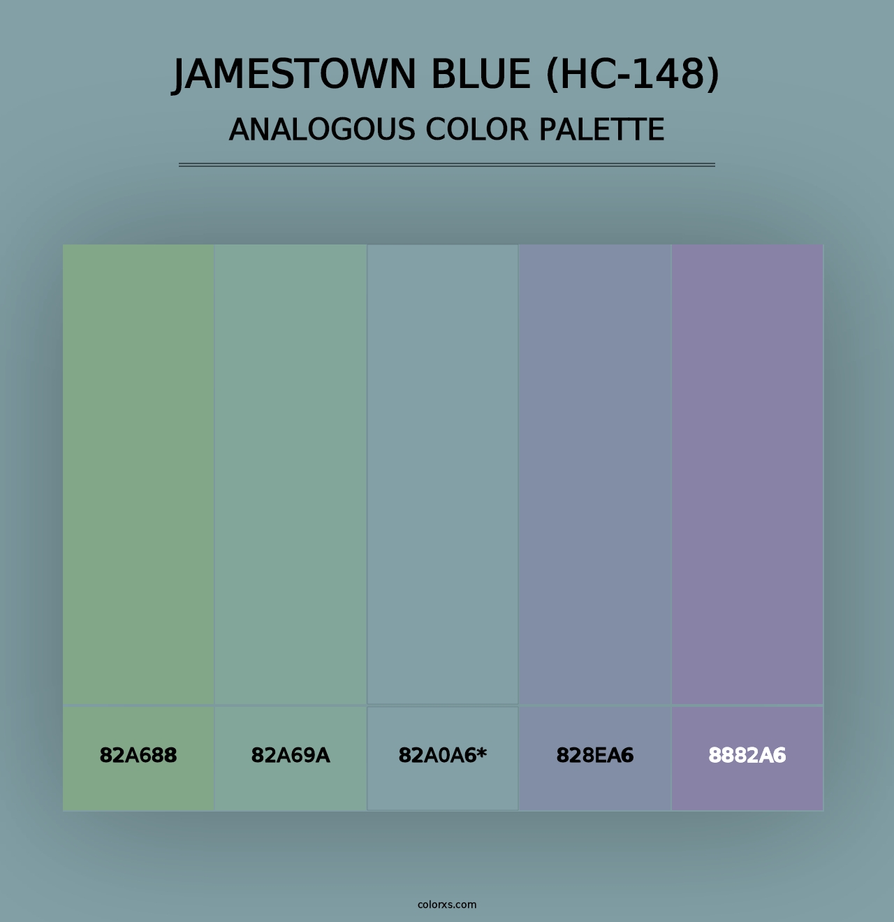 Jamestown Blue (HC-148) - Analogous Color Palette