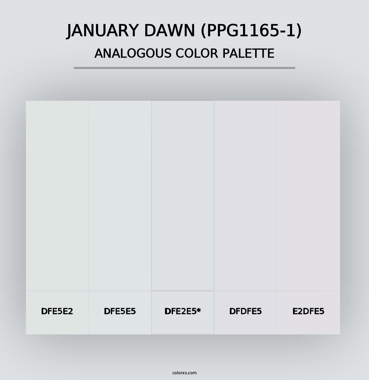 January Dawn (PPG1165-1) - Analogous Color Palette