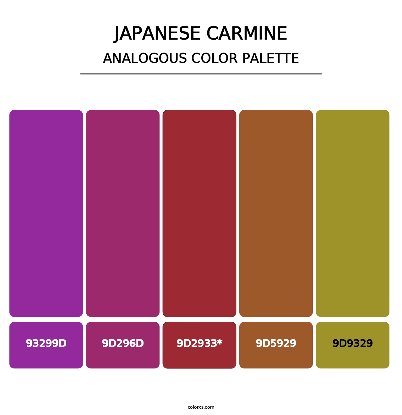 Japanese Carmine - Analogous Color Palette