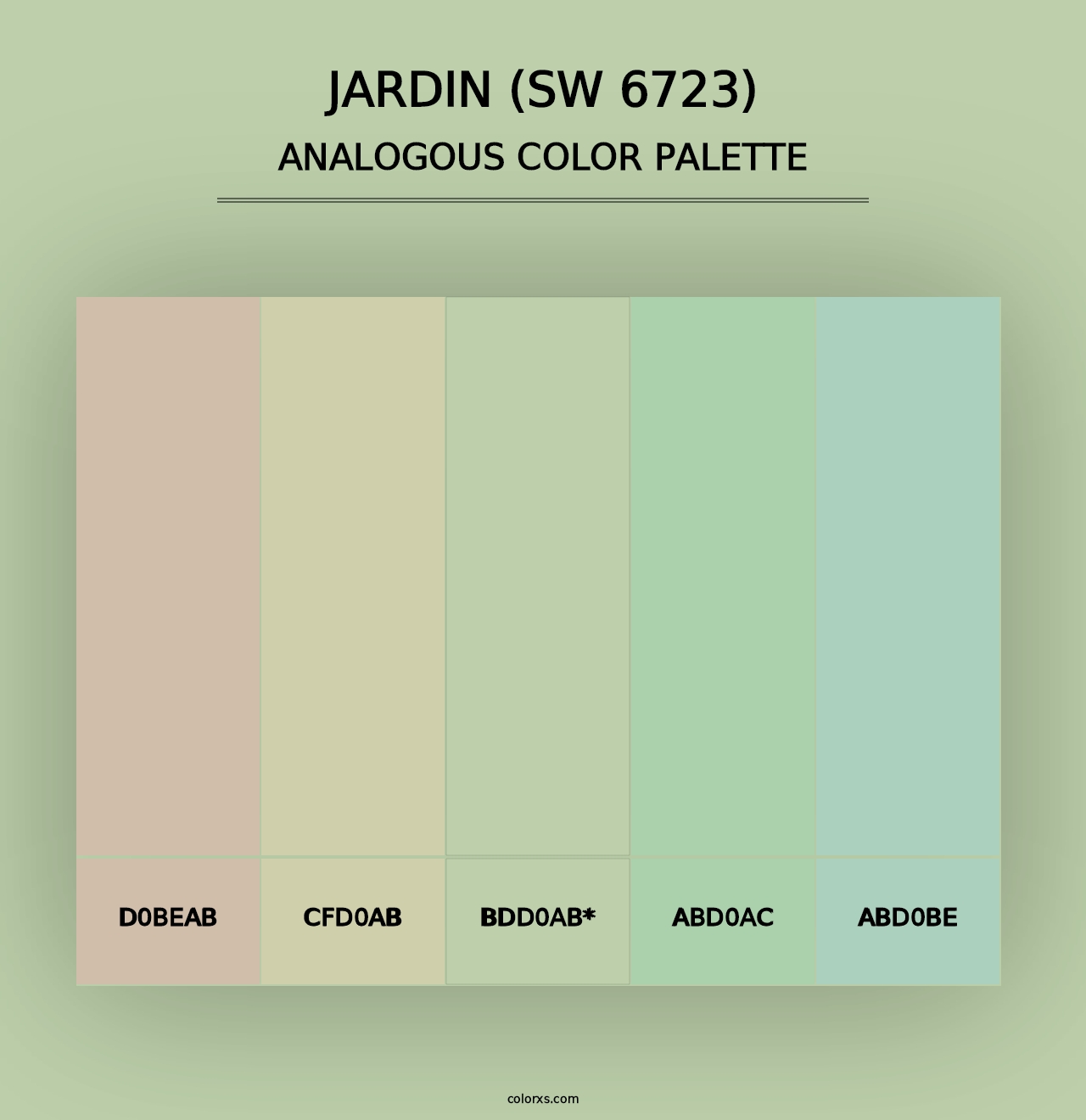 Jardin (SW 6723) - Analogous Color Palette