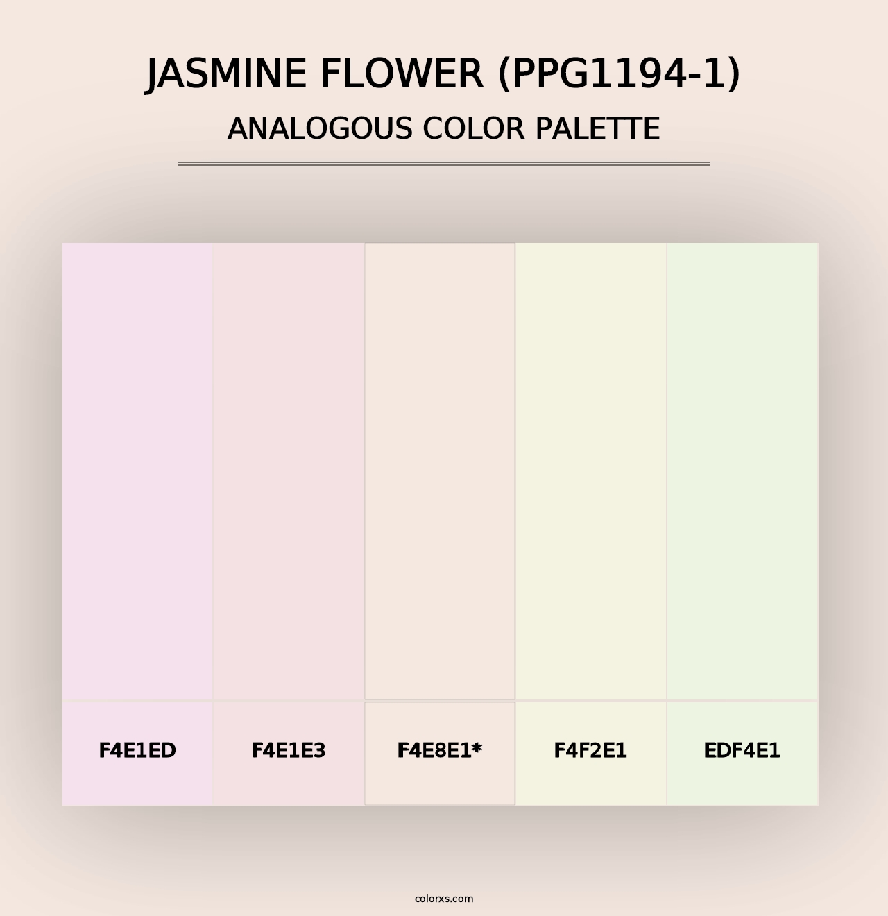 Jasmine Flower (PPG1194-1) - Analogous Color Palette