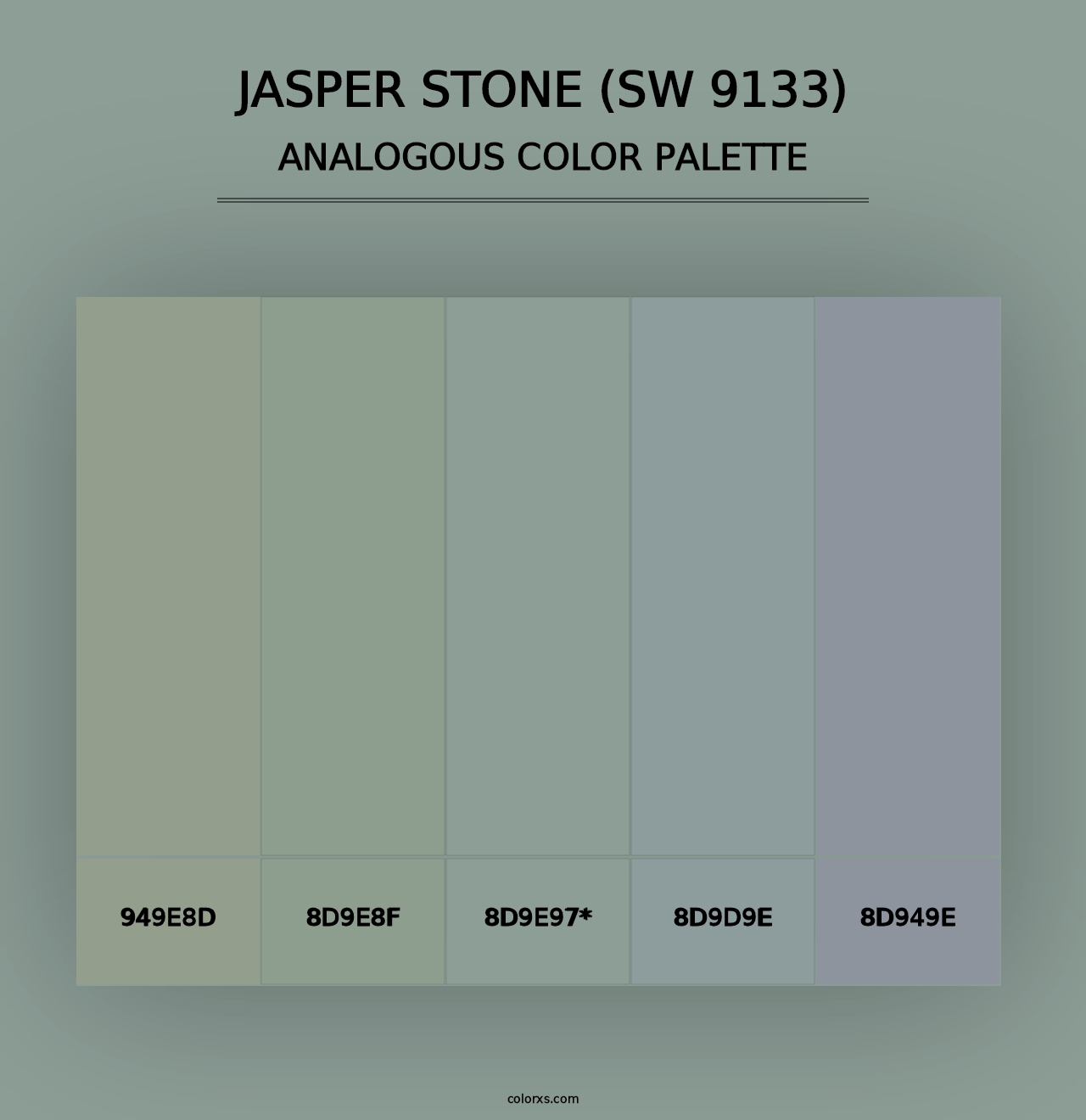 Jasper Stone (SW 9133) - Analogous Color Palette