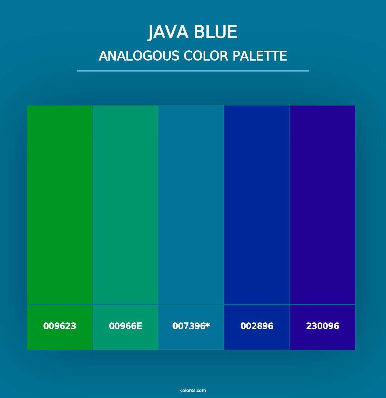 Java Blue - Analogous Color Palette