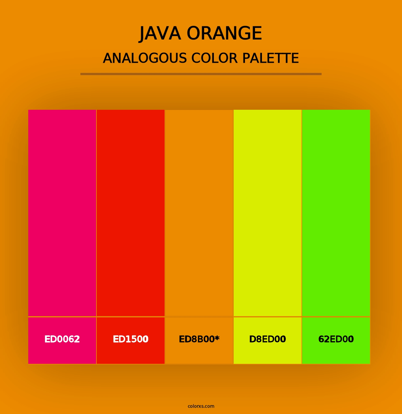 Java Orange - Analogous Color Palette