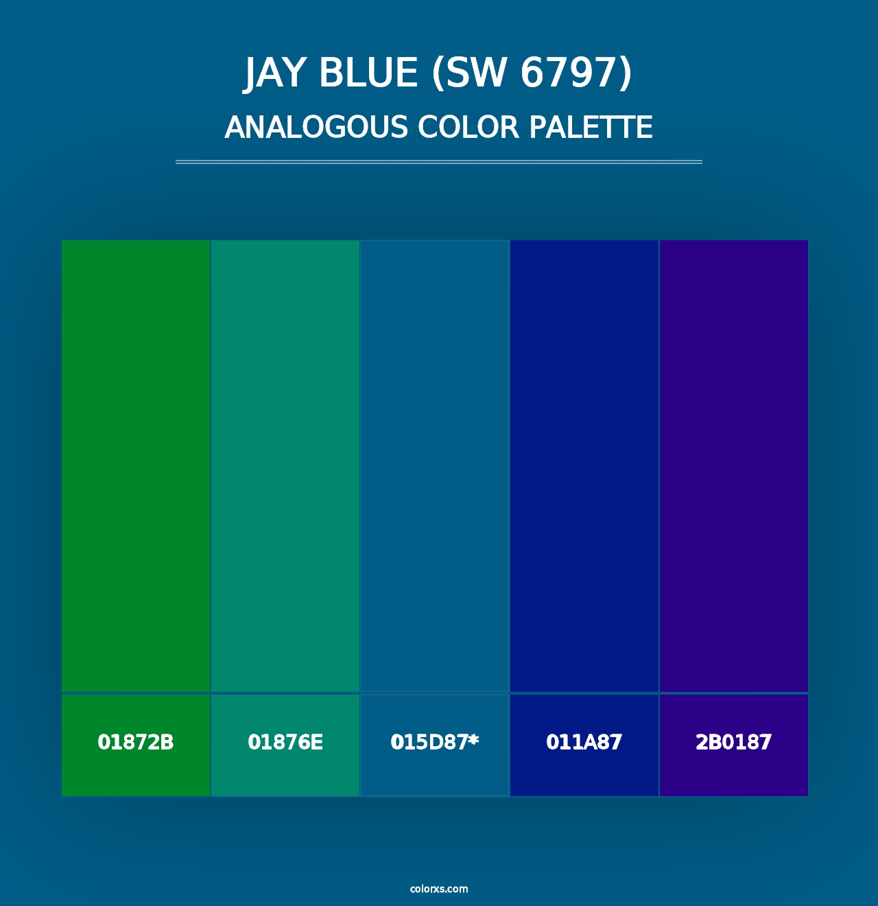 Jay Blue (SW 6797) - Analogous Color Palette